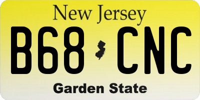 NJ license plate B68CNC
