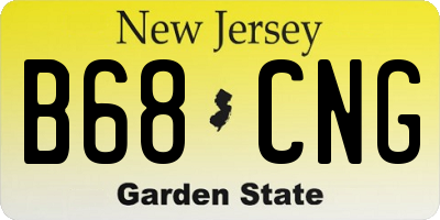 NJ license plate B68CNG