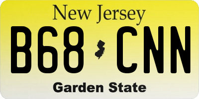 NJ license plate B68CNN