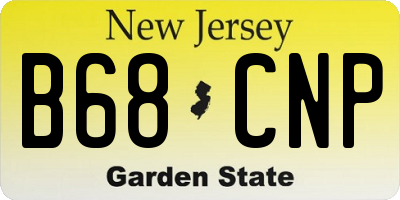 NJ license plate B68CNP