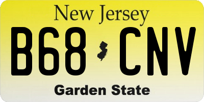 NJ license plate B68CNV