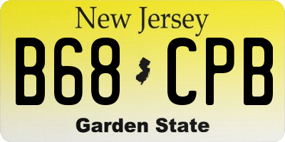 NJ license plate B68CPB