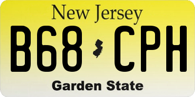 NJ license plate B68CPH