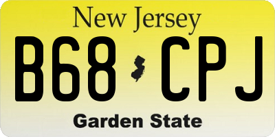 NJ license plate B68CPJ