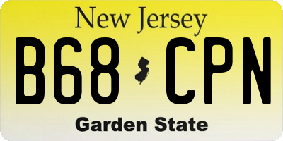 NJ license plate B68CPN