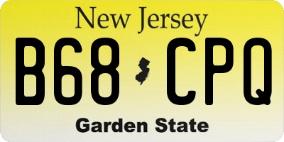 NJ license plate B68CPQ