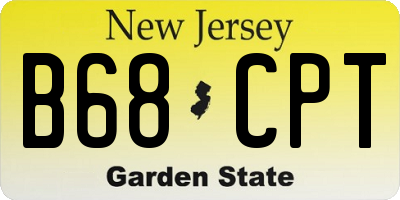 NJ license plate B68CPT