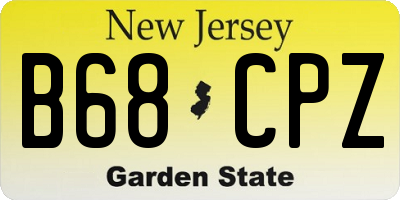 NJ license plate B68CPZ