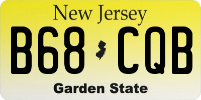 NJ license plate B68CQB