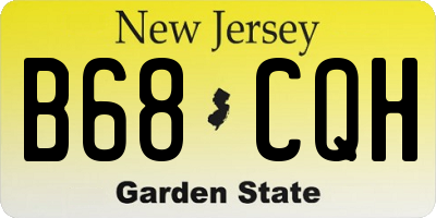 NJ license plate B68CQH