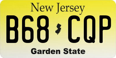 NJ license plate B68CQP