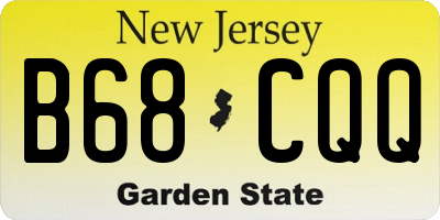 NJ license plate B68CQQ