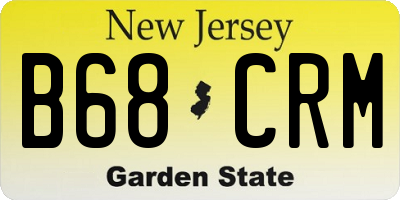 NJ license plate B68CRM