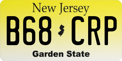 NJ license plate B68CRP