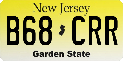 NJ license plate B68CRR