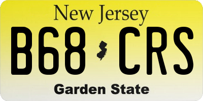 NJ license plate B68CRS