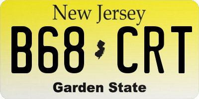 NJ license plate B68CRT