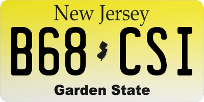 NJ license plate B68CSI