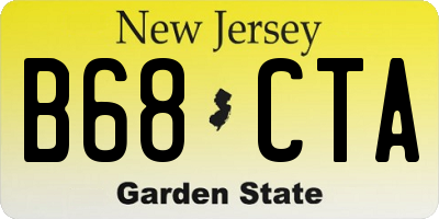 NJ license plate B68CTA