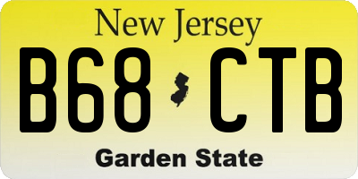 NJ license plate B68CTB