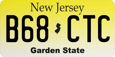 NJ license plate B68CTC