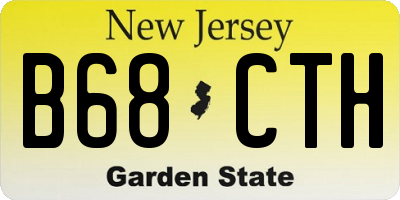 NJ license plate B68CTH