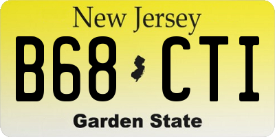 NJ license plate B68CTI