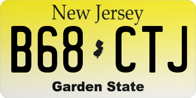 NJ license plate B68CTJ