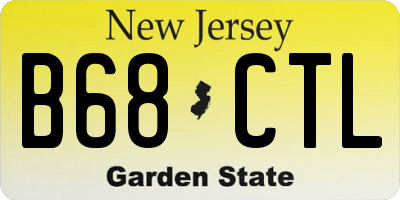 NJ license plate B68CTL