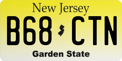 NJ license plate B68CTN
