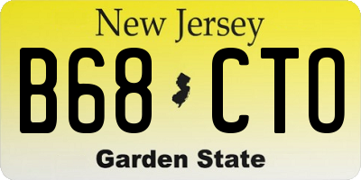 NJ license plate B68CTO