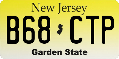 NJ license plate B68CTP