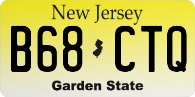 NJ license plate B68CTQ