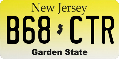 NJ license plate B68CTR