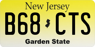 NJ license plate B68CTS