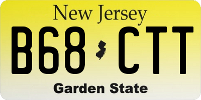 NJ license plate B68CTT