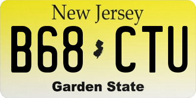 NJ license plate B68CTU