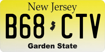 NJ license plate B68CTV