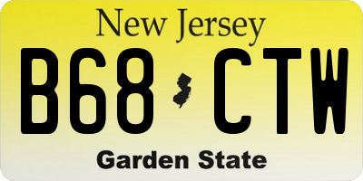 NJ license plate B68CTW