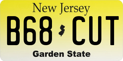 NJ license plate B68CUT