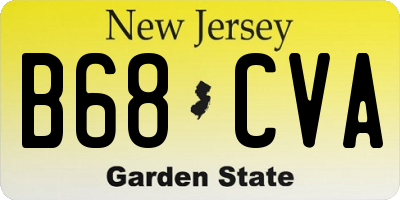 NJ license plate B68CVA