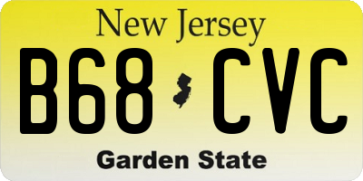 NJ license plate B68CVC