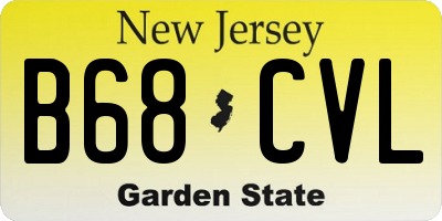 NJ license plate B68CVL
