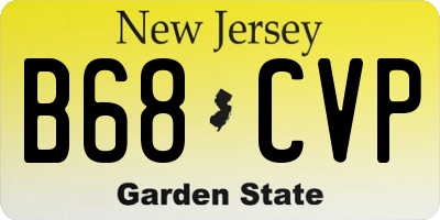 NJ license plate B68CVP