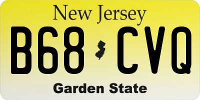 NJ license plate B68CVQ
