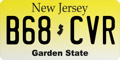 NJ license plate B68CVR
