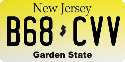NJ license plate B68CVV