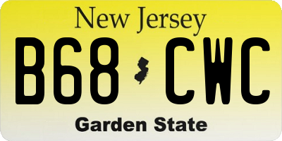 NJ license plate B68CWC