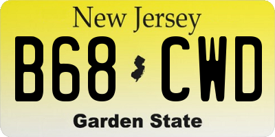 NJ license plate B68CWD