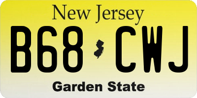 NJ license plate B68CWJ